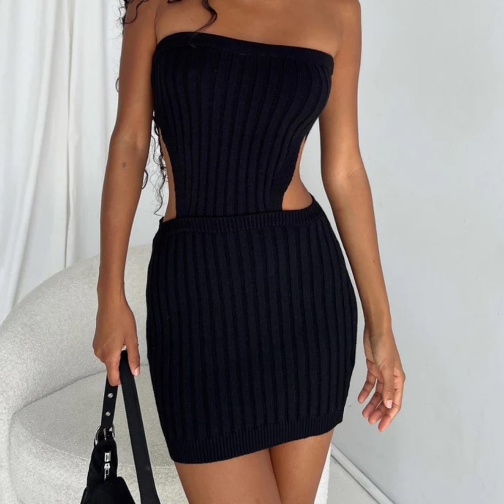 Olia Mini Dress from princess Polly in black!